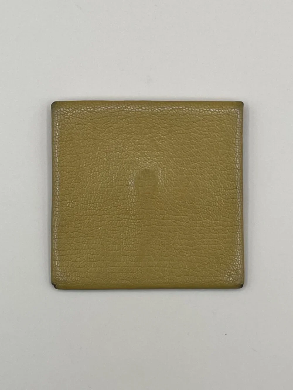 Hermes Bastia Coin Purse Yellow Leather Change Purse Palladium Snap